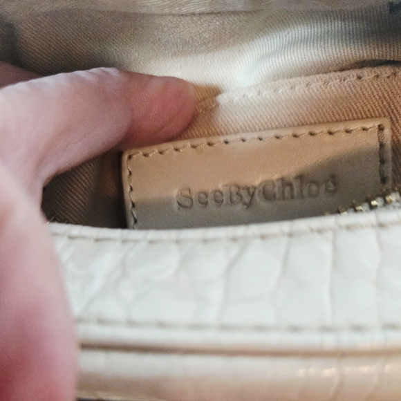 See By Chloe Light Beige Crossbody Bag with Gold Details - Picture 5 of 5